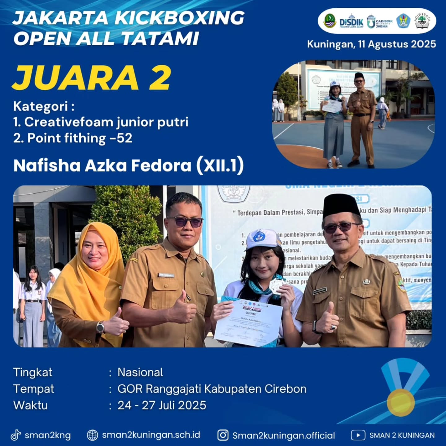 Juara 2 Jakarta kickboxing open all tatami Juara 2 Jakarta kickboxing open all tatami