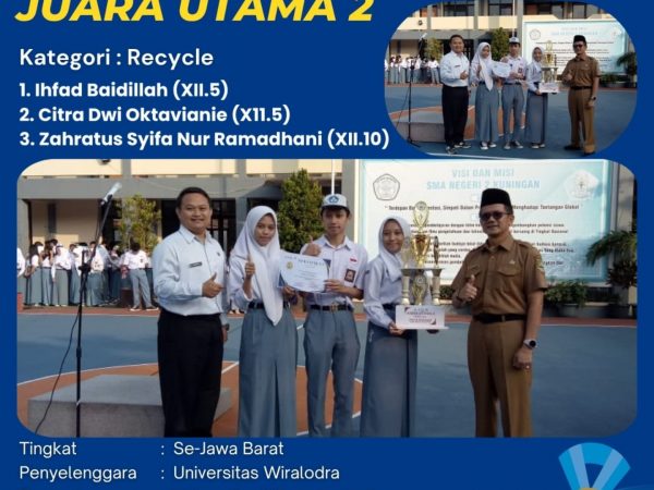 Juara utama 2 kategori recycle