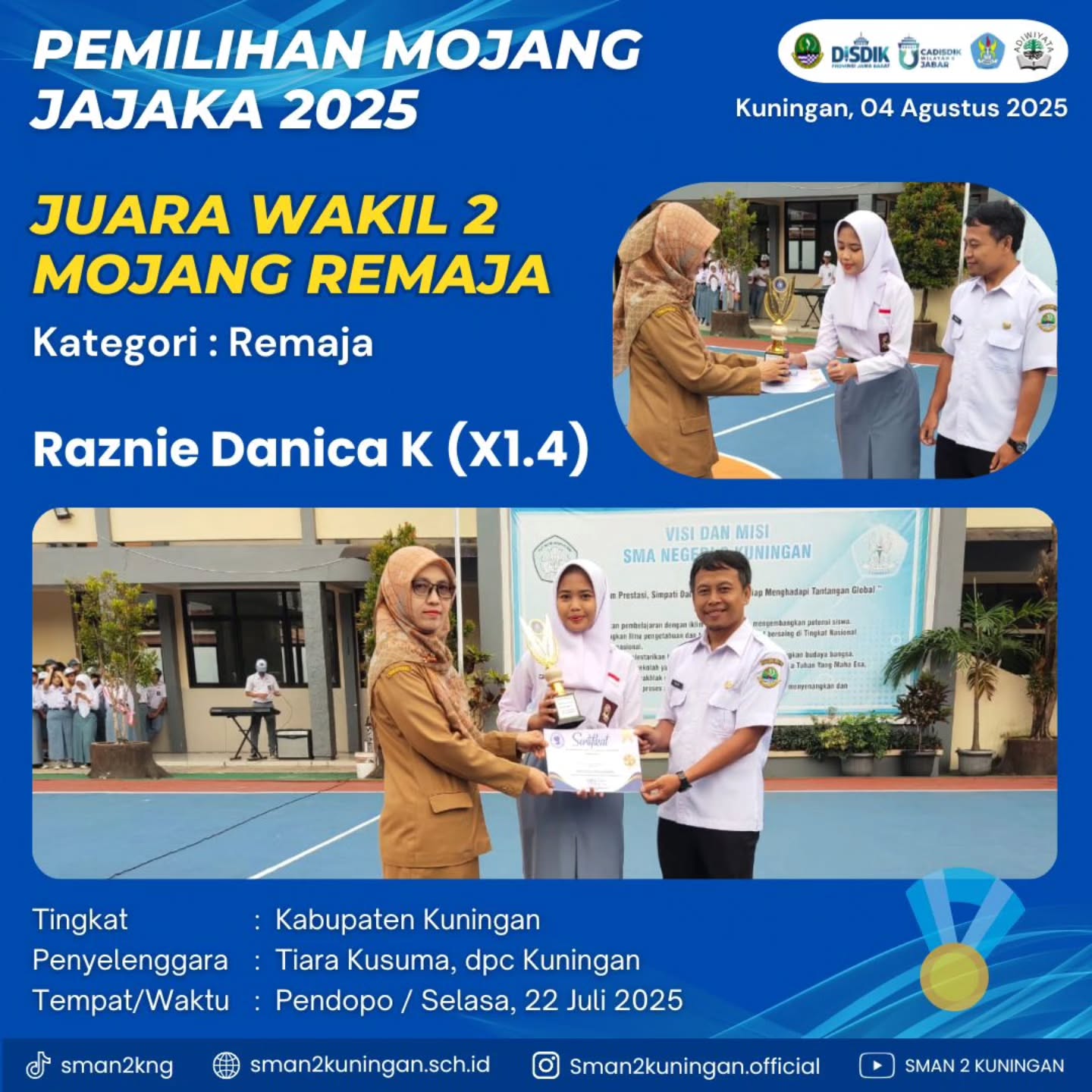 Prestasi SMANDA terus bertambah Prestasi SMANDA terus bertambah