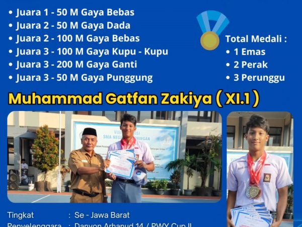 Juara Renang tingkat Jawa Barat PWY CUP DANYON ARHANUD 14