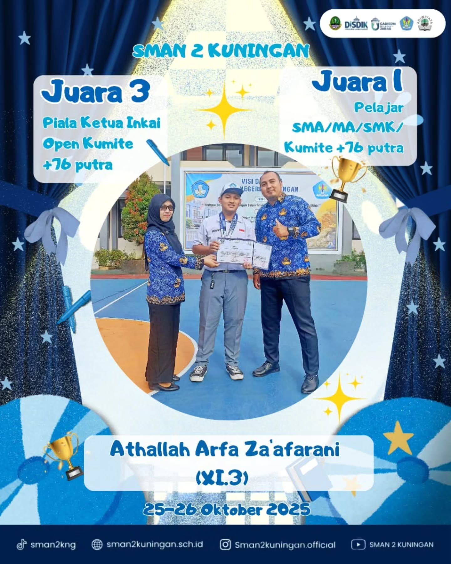 Juara 3 kelas 76 Open Kumite