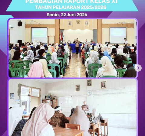 Rapat Orang Tua dan Pembagian Rapor Kelas XI Tahun Pelajaran 2025/2026