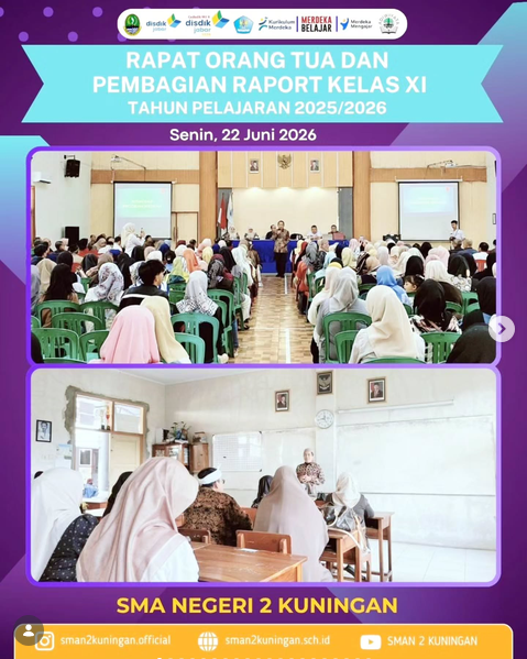 Rapat Orang Tua dan Pembagian Rapor Kelas XI Tahun Pelajaran 2025/2026